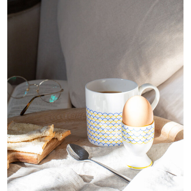 Ripple Mug in Yellow & Blue