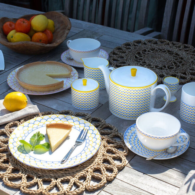 Ripple Milk Jug in Yellow & Blue