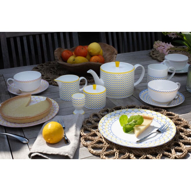 Ripple Teapot in Blue & Yellow