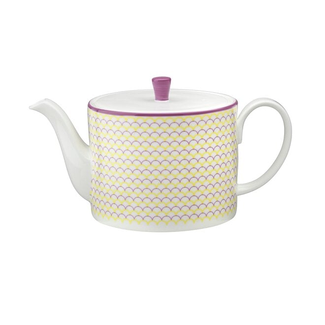 Ripple Teapot in Pink & Yellow