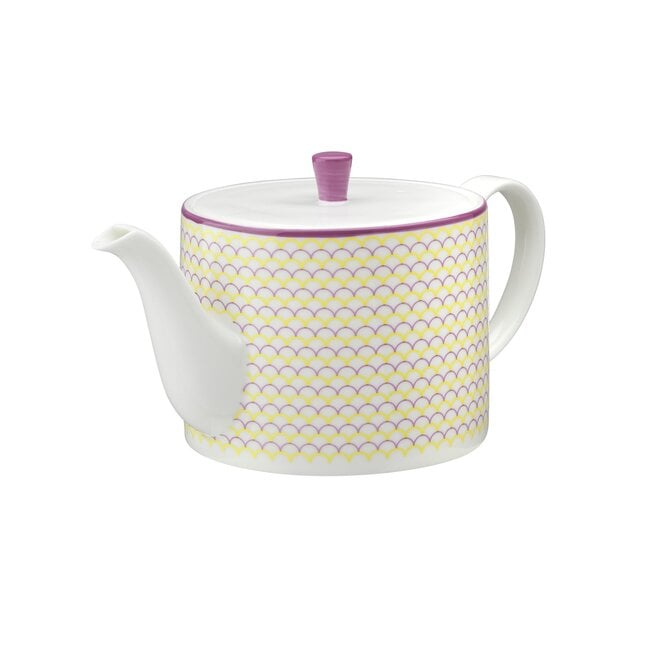 Ripple Teapot in Pink & Yellow