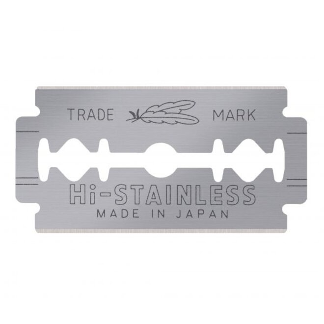 Feather Hi-Stainless Platinum Coated Double Edge Razor Blades (10 Count)