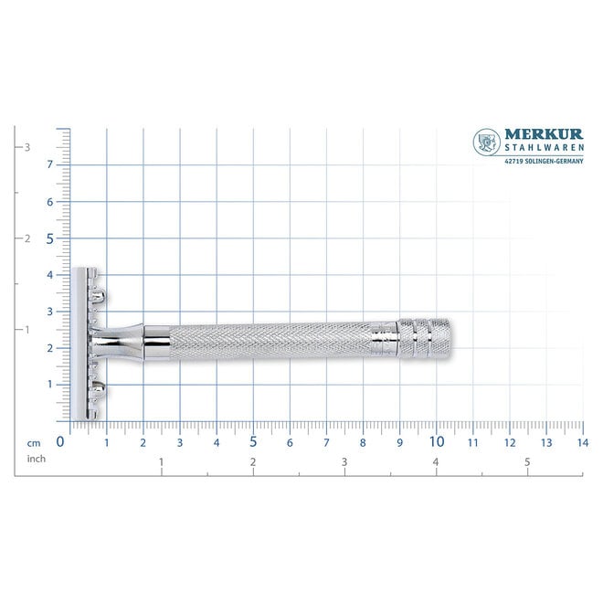 Merkur Double Edge Safety Razor 25C, Open Comb Guard