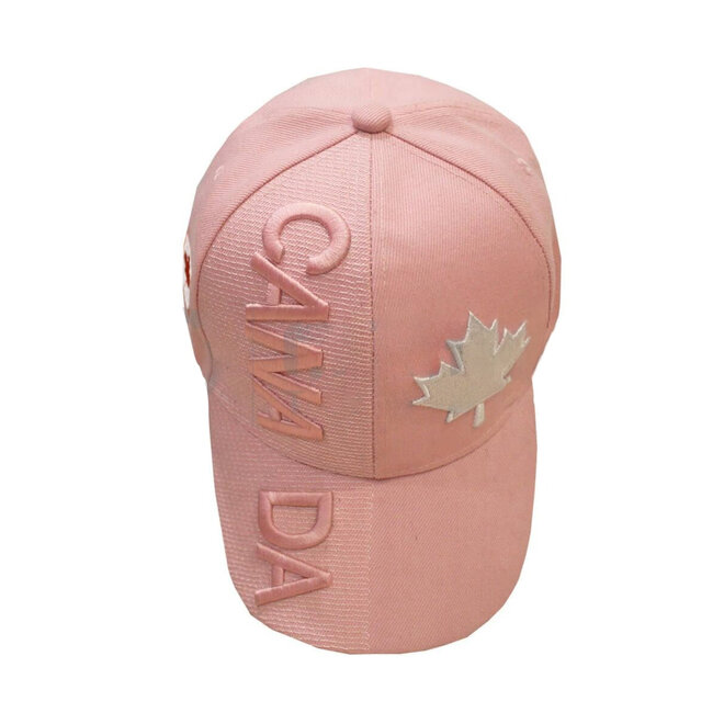 Pink Canada 3D Embroidered Hat
