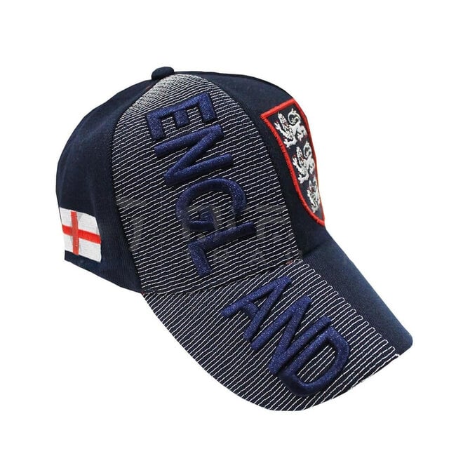 Navy England Crest 3D Embroidered Hat