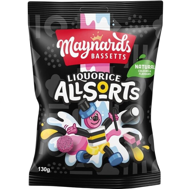 Maynards Bassetts Liquorice Allsorts Bag 130g **