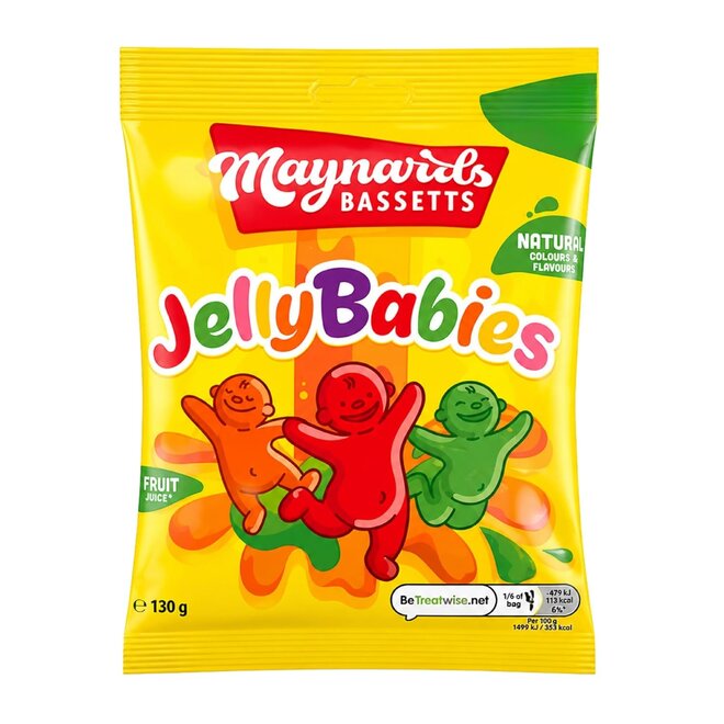Maynards Bassetts Jelly Babies Bag 130g **