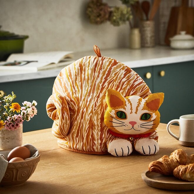 Ginger Cat Shaped Tea Cozy