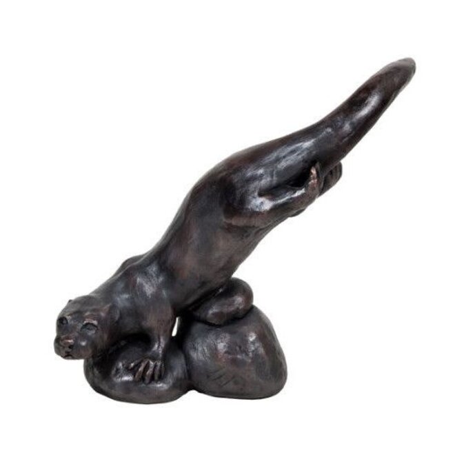 Otter Diving Medium Sculpture