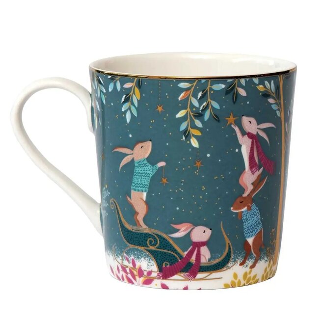 Sara Miller Woodland Tales Rabbit Sleigh Mug