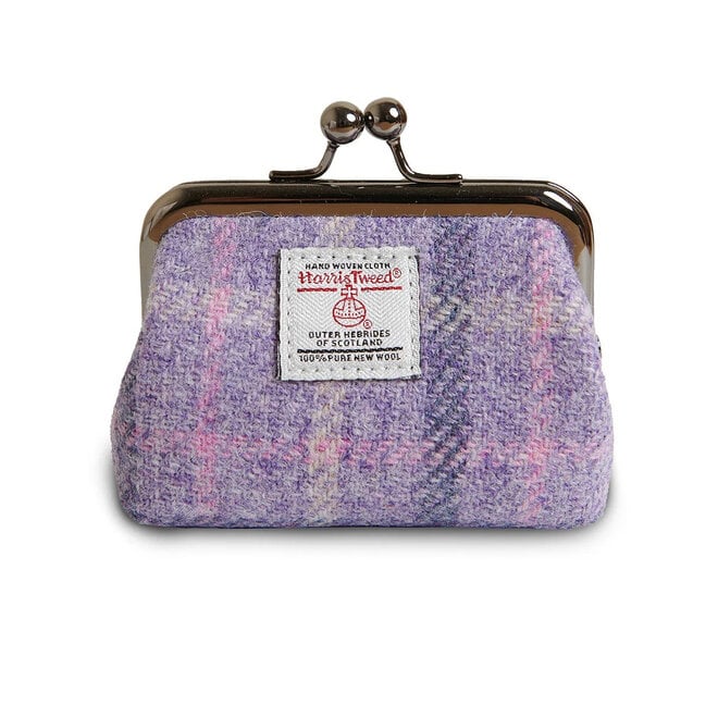 Harris Tweed Purple Tartan Coin Purse