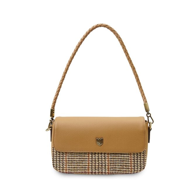 Harris Tweed Beige Dogtooth Caithness Clutch