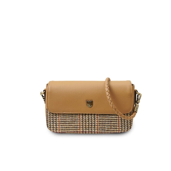 Harris Tweed Beige Dogtooth Caithness Clutch