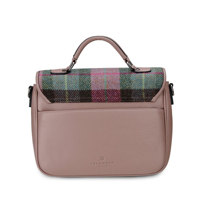 Harris Tweed Pink & Green Tartan Mini Laptop Bag