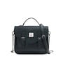 Harris Tweed Black Herringbone Medium Carlton Satchel