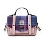 Harris Tweed Pink & Blue Tartan Medium Satchel