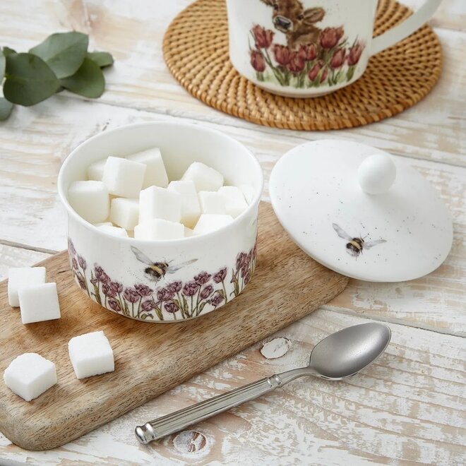 'Bumble Bee' Covered Sugar Bowl