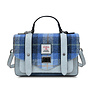 Harris Tweed Blue Tartan Medium Satchel