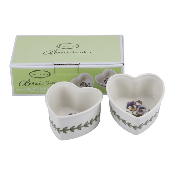 Heart-Shaped Ramekin Set (Pansy)