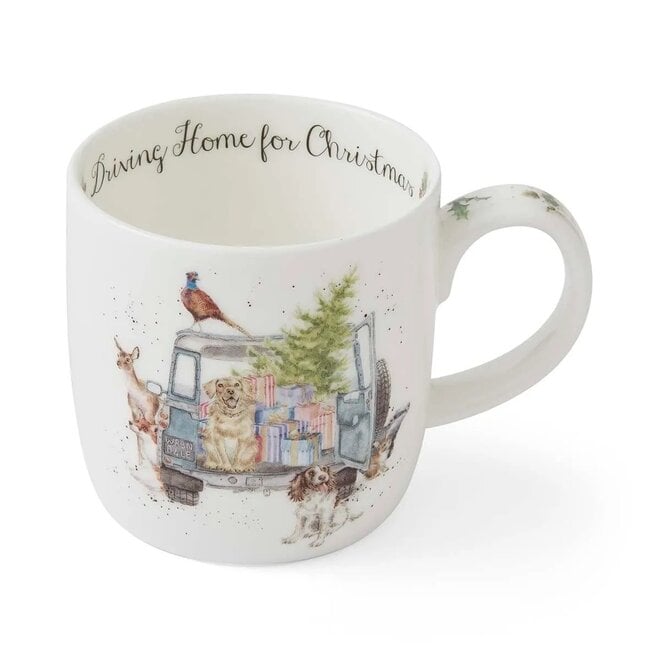 'Driving Home for Christmas' Dog Small Mug