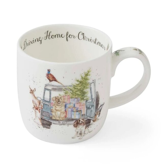 'Driving Home for Christmas' Dog Small Mug