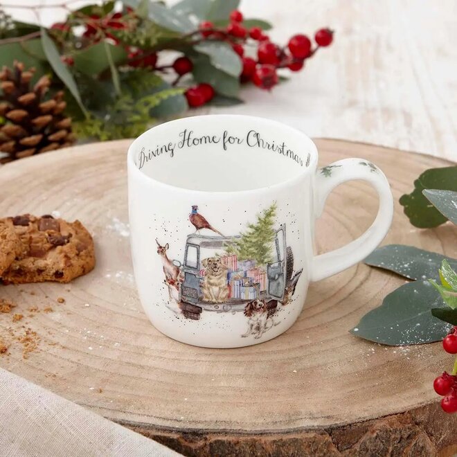 'Driving Home for Christmas' Dog Small Mug
