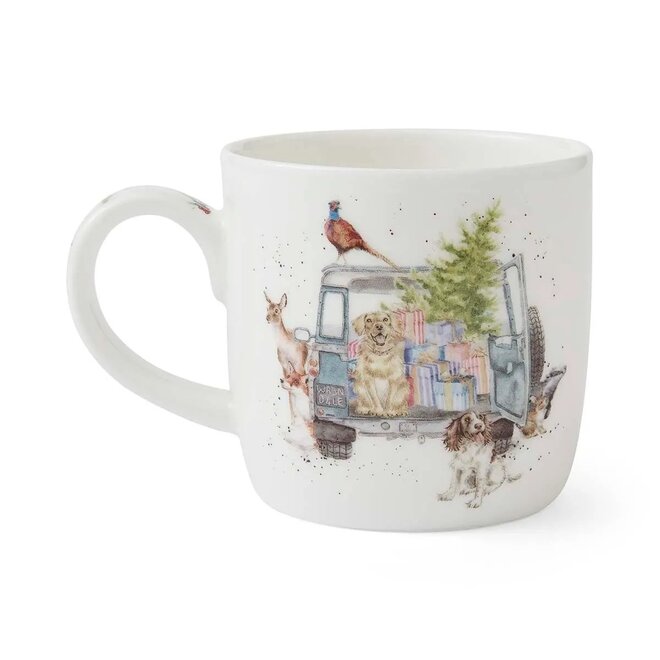 'Driving Home for Christmas' Dog Small Mug
