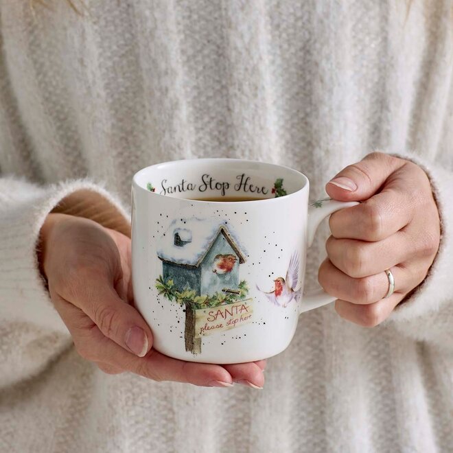 'Santa Stop Here' Small Mug