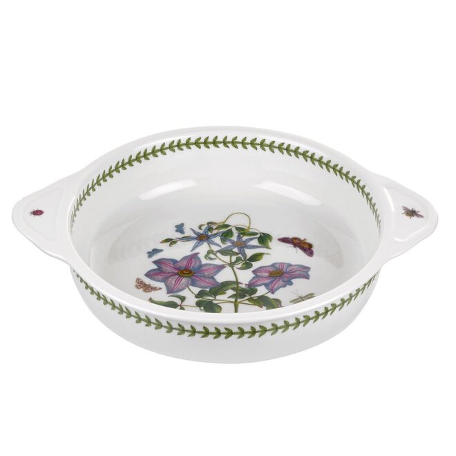Botanic Garden Round Baking Dish with Handles (Clematis)