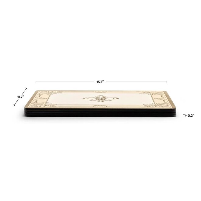 Fleur De Lys Taupe & Gold Placemats