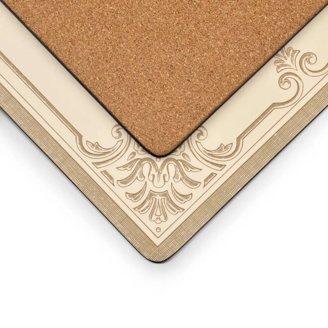 Fleur De Lys Taupe & Gold Placemats