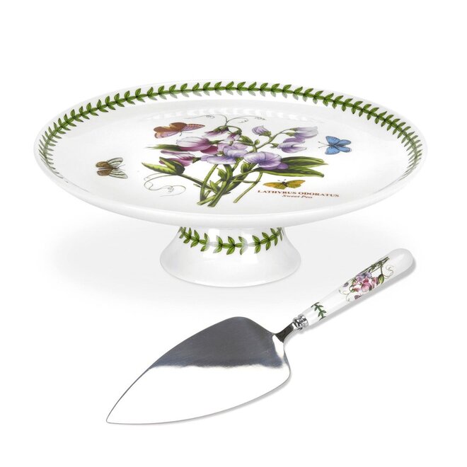 Botanic Garden Footed Cake Plate with Server (Sweet Pea)