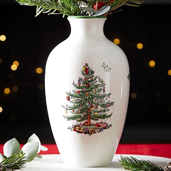 Christmas Tree Posy 10" Vase