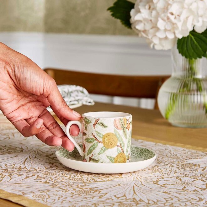 Morris & Co. Espresso Cups & Saucers Set