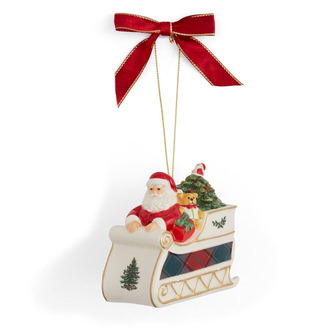 Santa in Sleigh Ornament