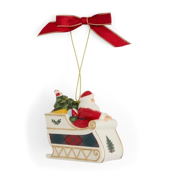 Santa in Sleigh Ornament