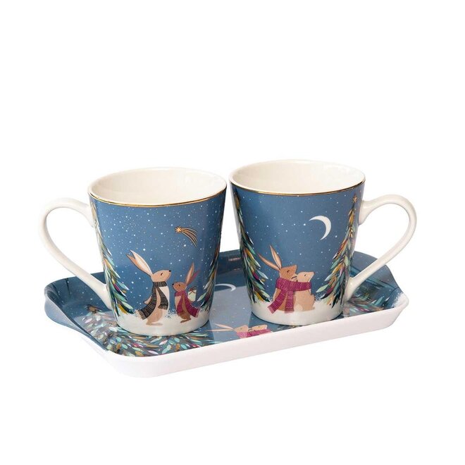 Sara Miller Woodland Tales Mug & Tray Set