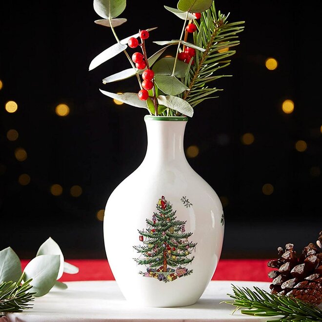 Christmas Tree Posy Vase 6"