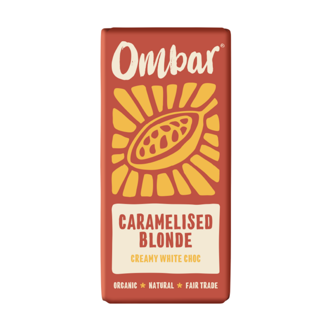 Ombar Blonde Caramelised White Choco Bar 70g