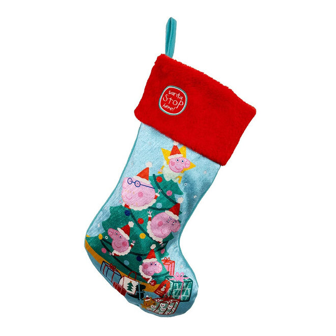 Peppa Pig Family with Christmas Tree Stocking