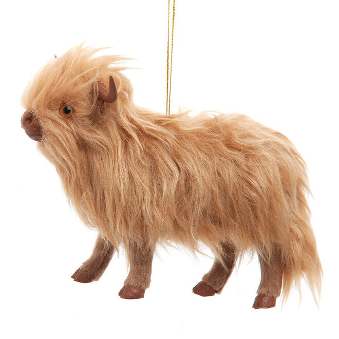 Furry Highland Cow Ornament