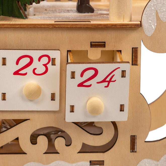 LED Santa Sleigh Advent Calendar