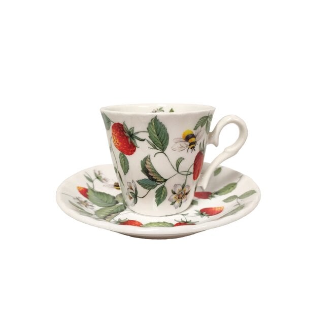 Roy Kirkham Alpine Strawberry Espresso Cup & Saucer