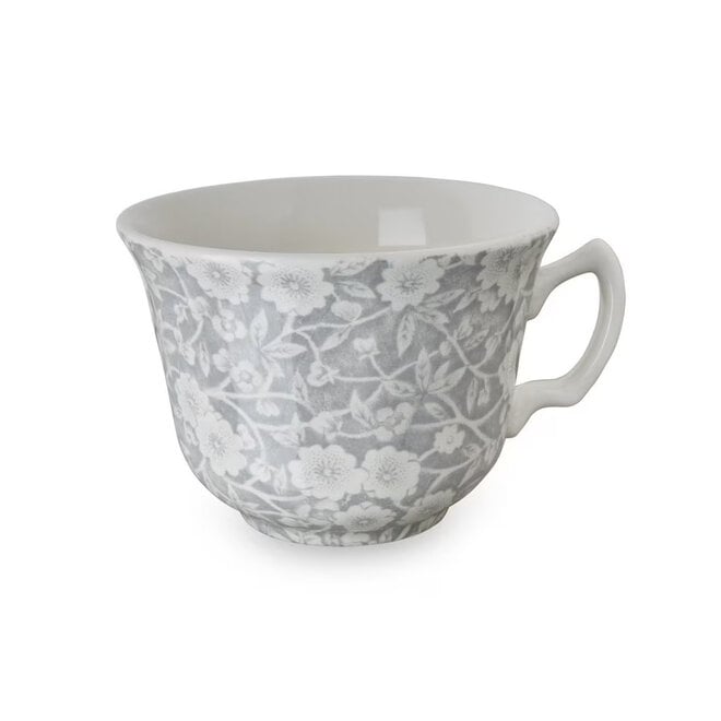 Dove Grey Calico Teacup & Saucer