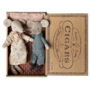 Grandma & Grandpa Mice in Cigar Box