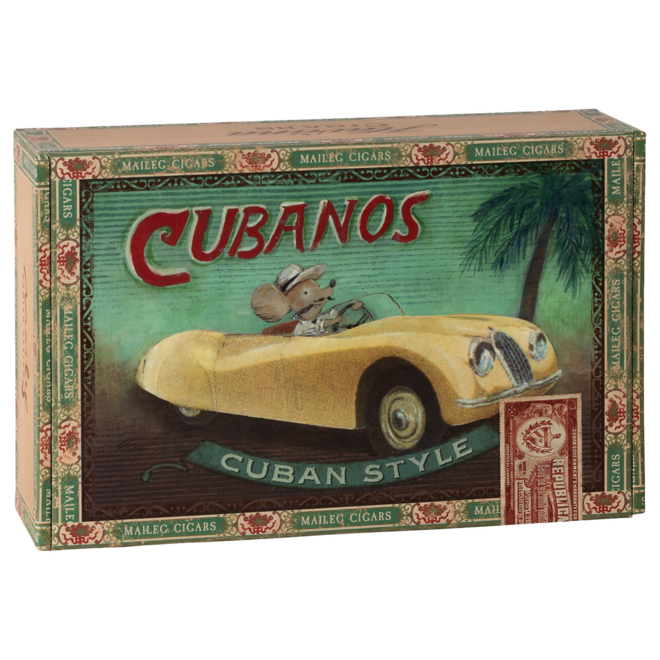 Grandma & Grandpa Mice in Cigar Box