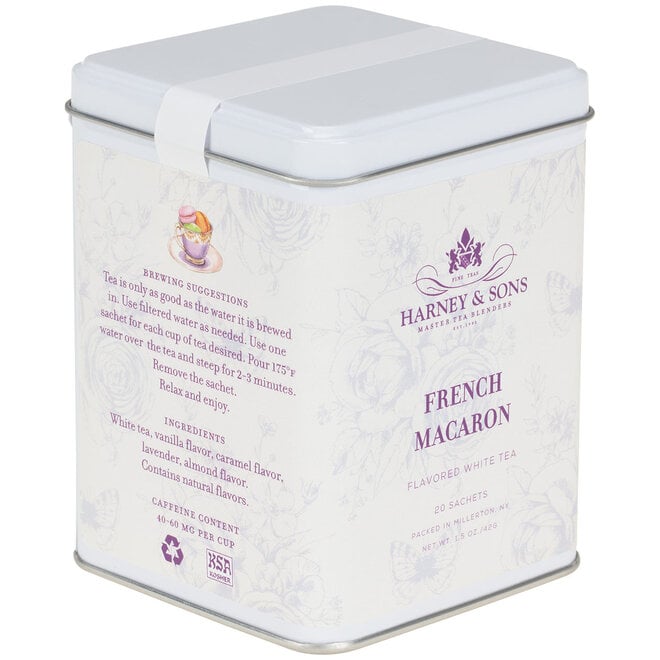 Harney & Sons French Macaron White Tin 20s