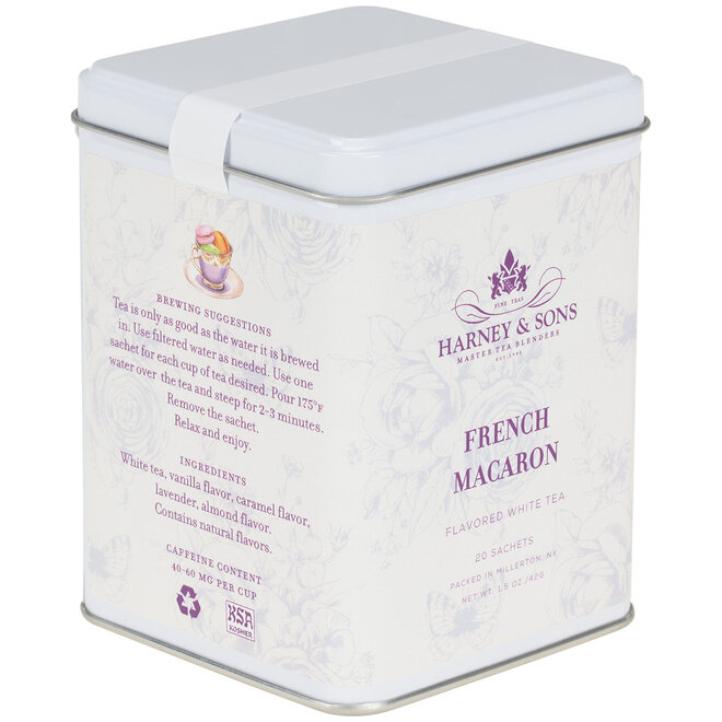 Harney & Sons French Macaron White Tin 20s