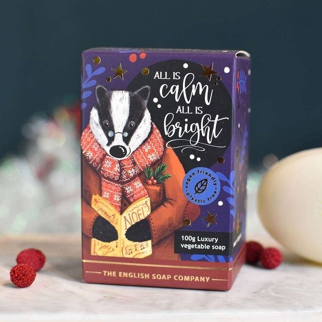 English Soap Co. Christmas Badger Mini Bar Soap