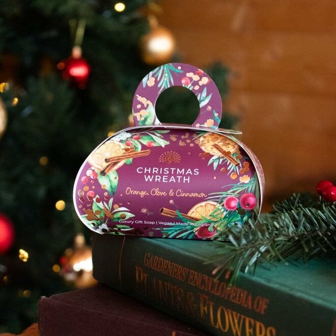 Christmas Wreath Large Gift Bar Soap